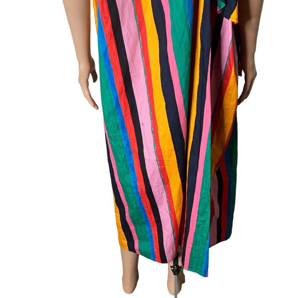 Who What Wear Maxi Dress Womens XXL Striped Multi Colored One Shoulder New - Picture 14 of 16